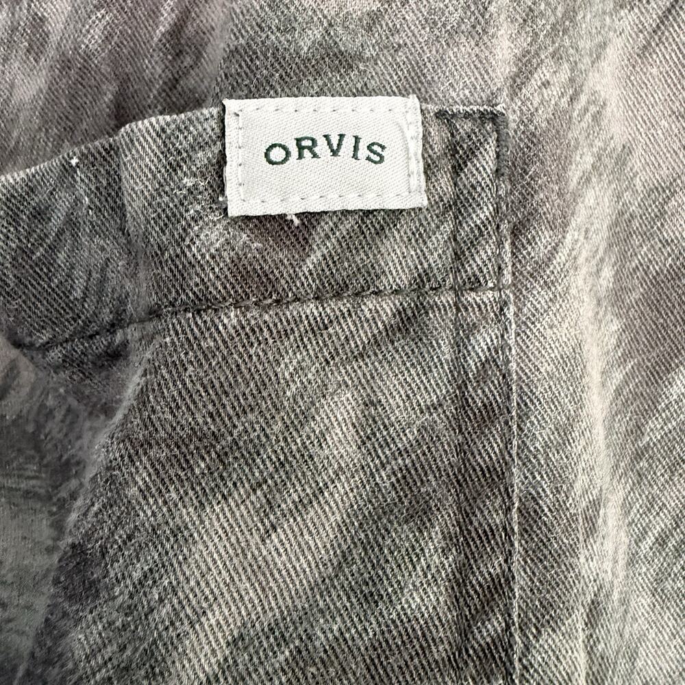 Orvis Gray Green Camouflage Drawstring Straight Leg Relaxed Fit Pants Sz M